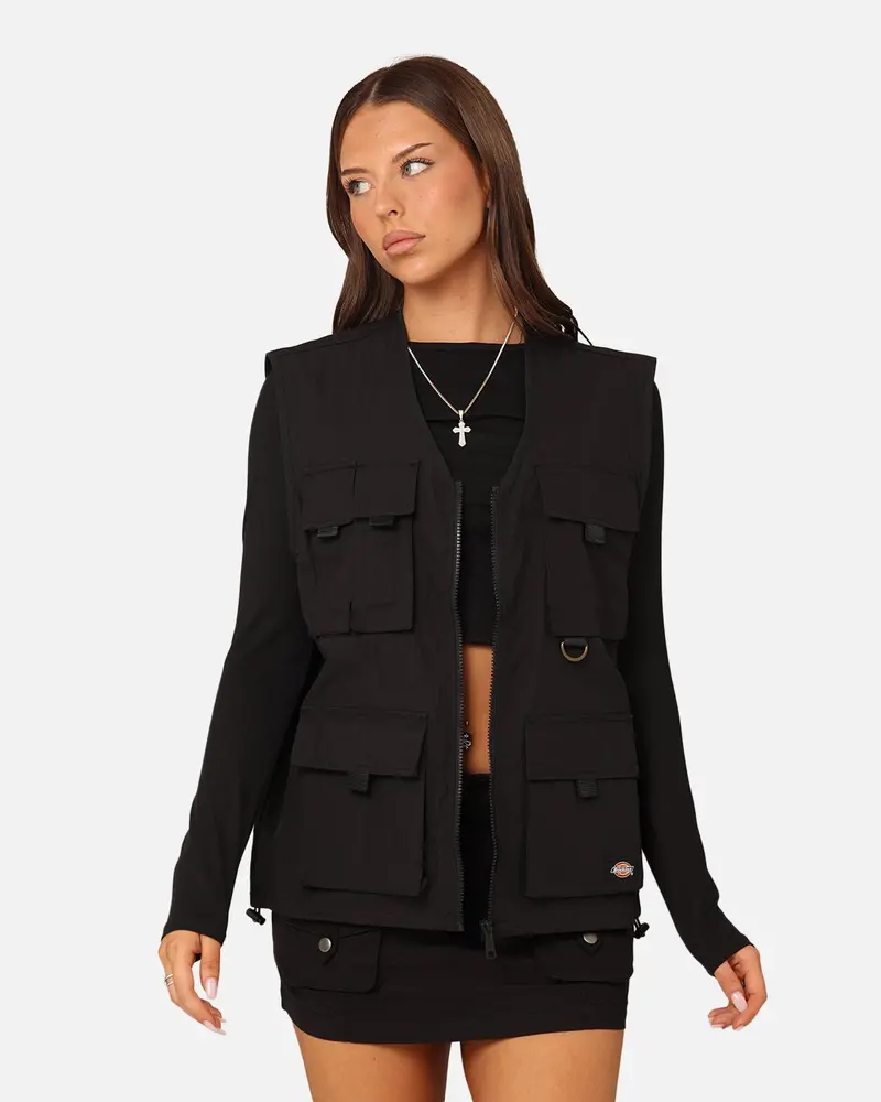 Dickies Women's Round Rock Vest Black 1