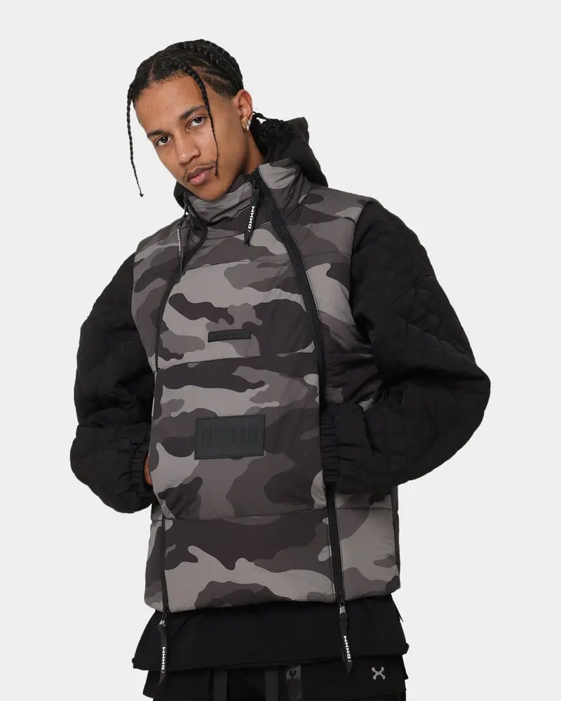 Dxxmlife L-3 Chainge$ Puffer Vest Grey/Camo 1