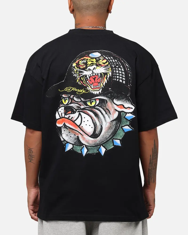 Ed Hardy Bulldog T-Shirt Black 1
