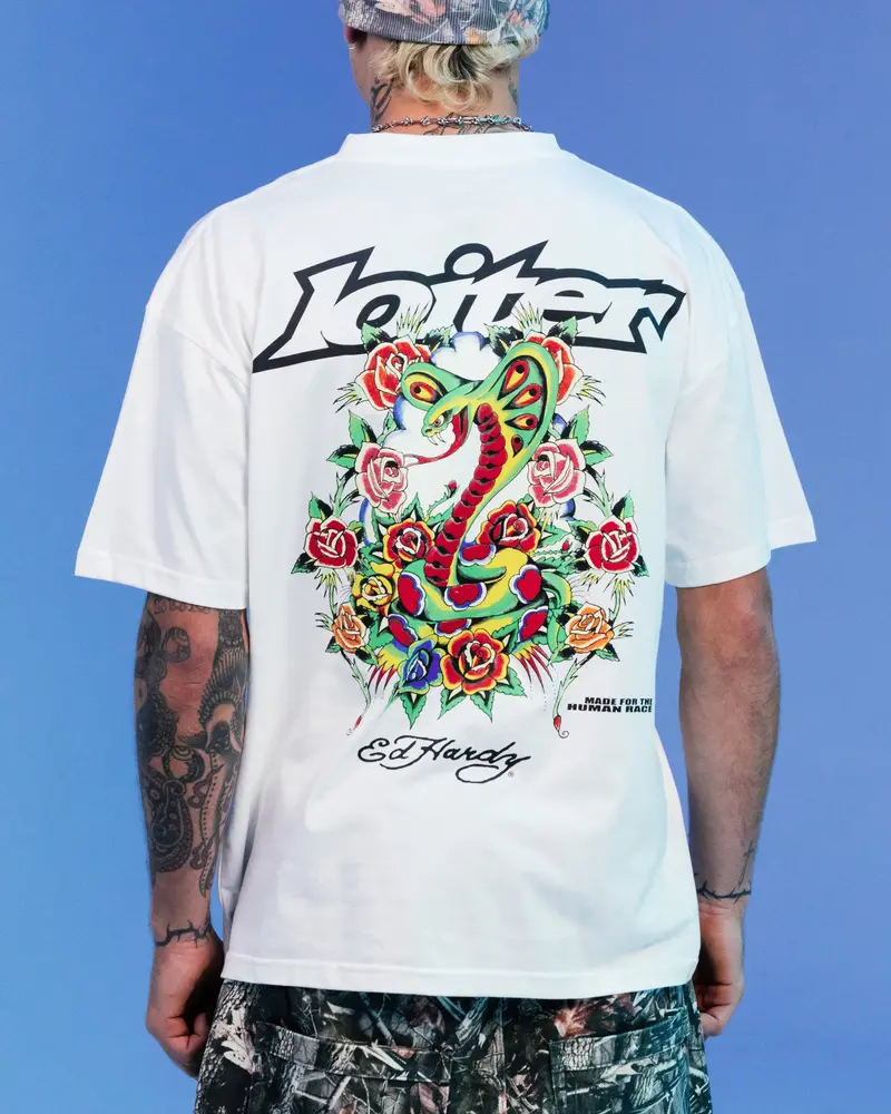 Ed Hardy By Loiter Serpent T-Shirt White 1