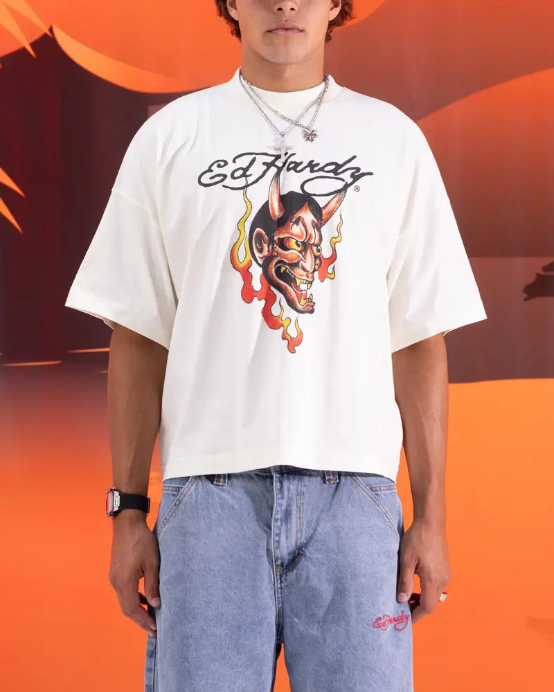 Ed Hardy Devil T-Shirt Off White 1