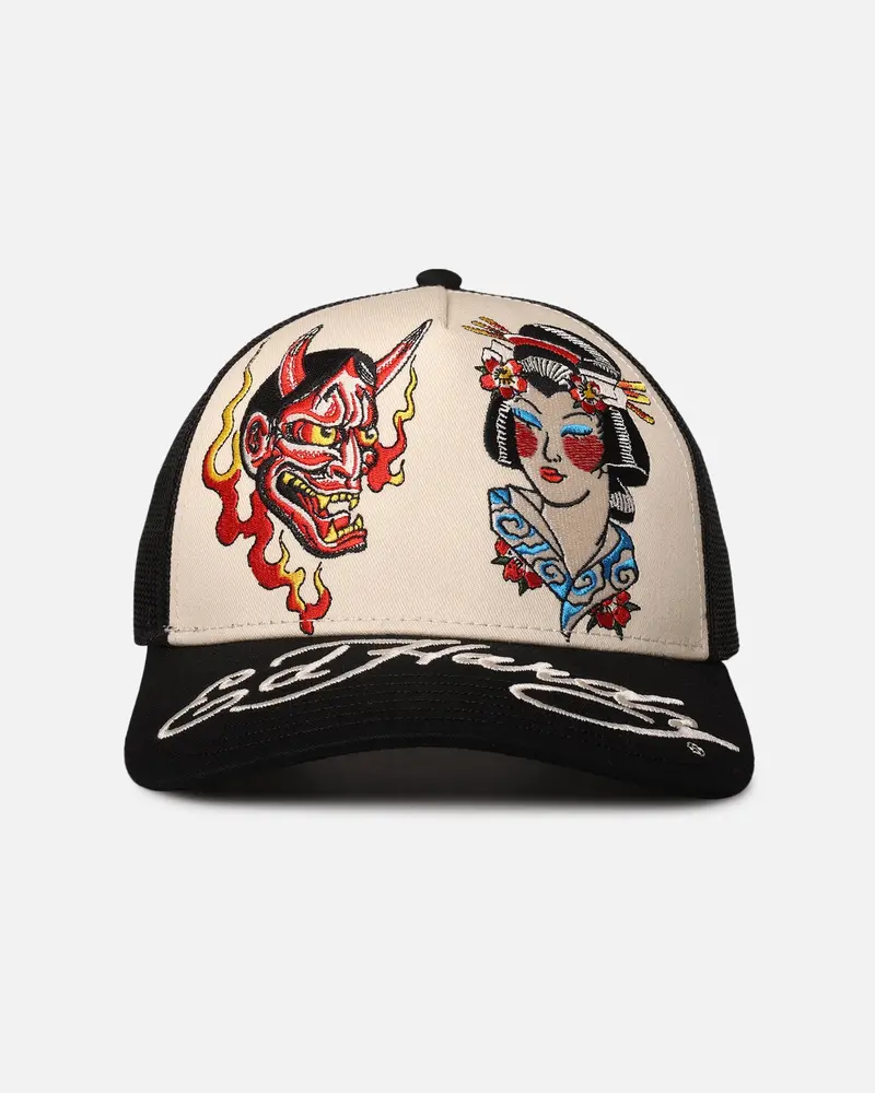 Ed Hardy Devil Trucker Snapback Black 1