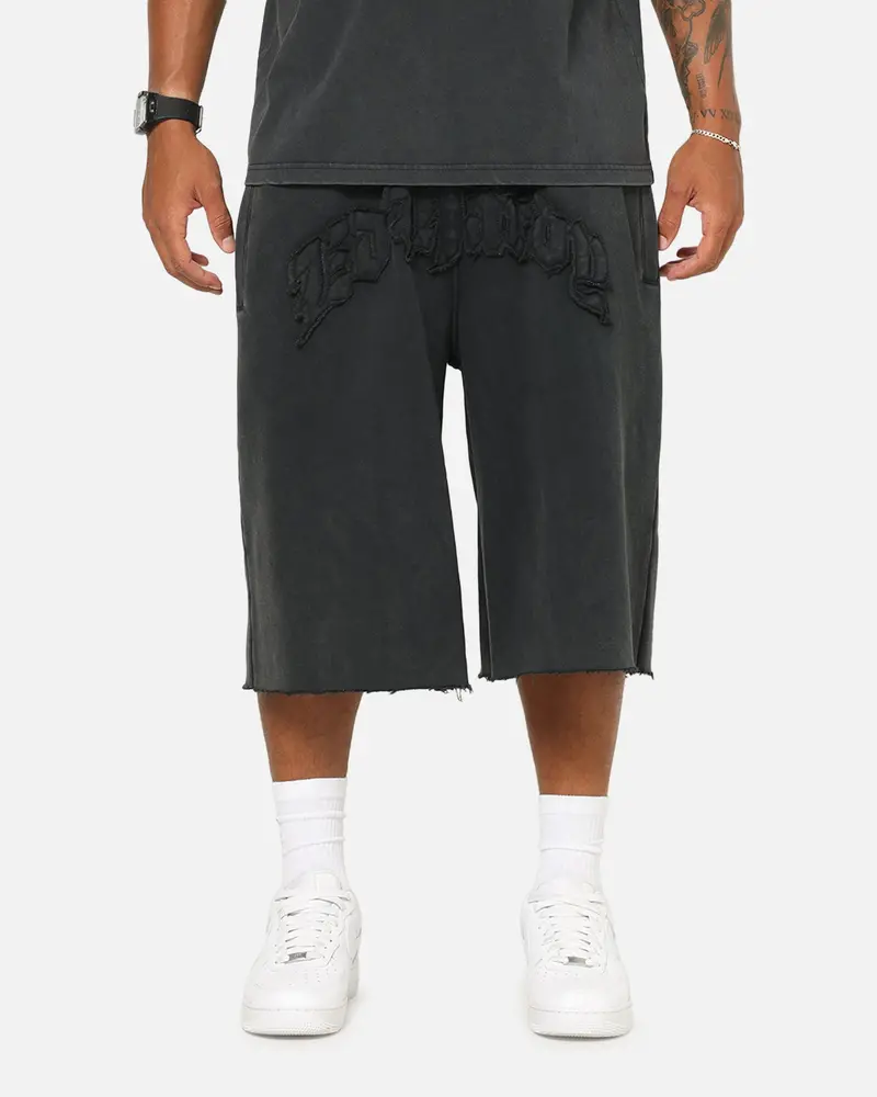 Ed Hardy Double Dragon Applique Shorts Black 1
