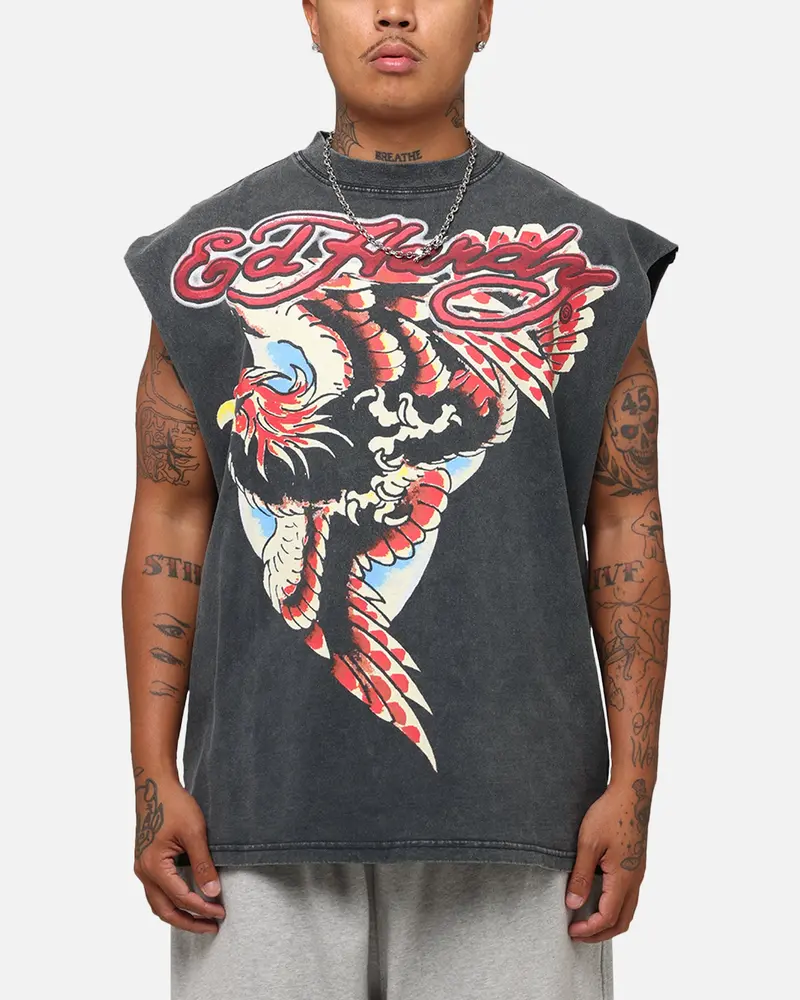 Ed Hardy Eagle Motor Muscle T-Shirt Black 1
