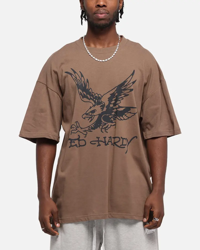 Ed Hardy Eagle T-Shirt Brown 1