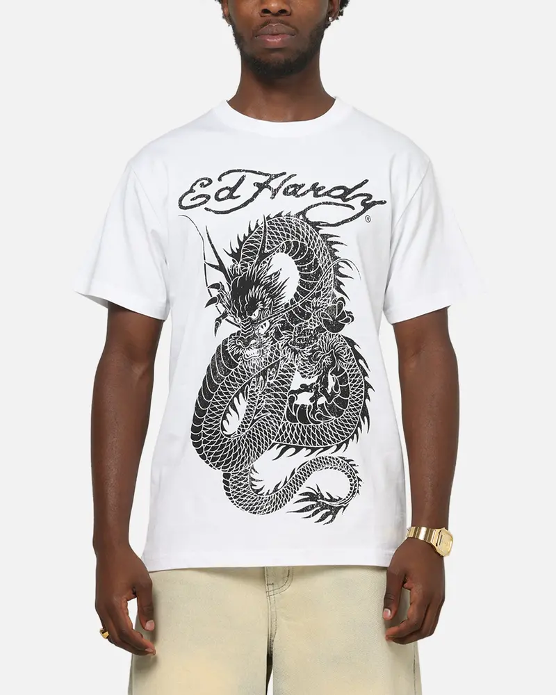 Ed Hardy Euro Fitted T-Shirt White 1