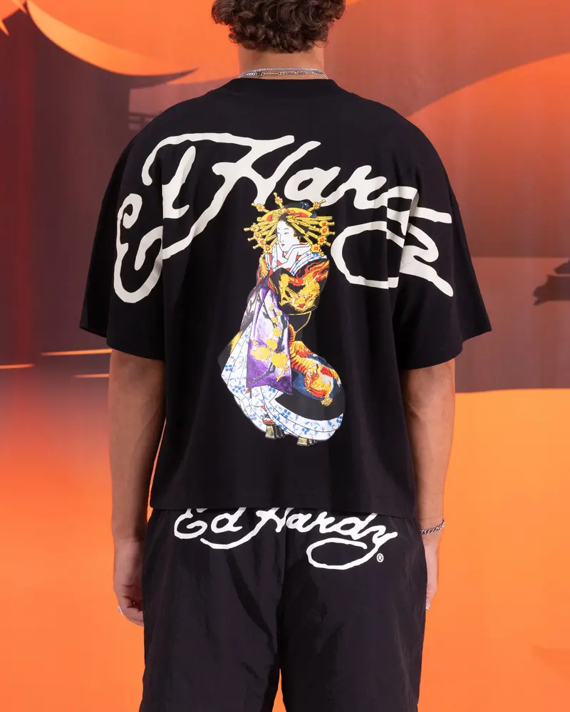 Ed Hardy Geisha T-Shirt Black 1