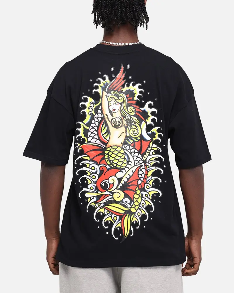 Ed Hardy Mermaid T-Shirt Black 1