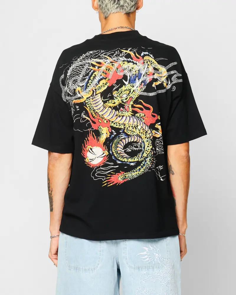 Ed Hardy Rhinestone Dragon Vintage T-Shirt Vintage Wash 1