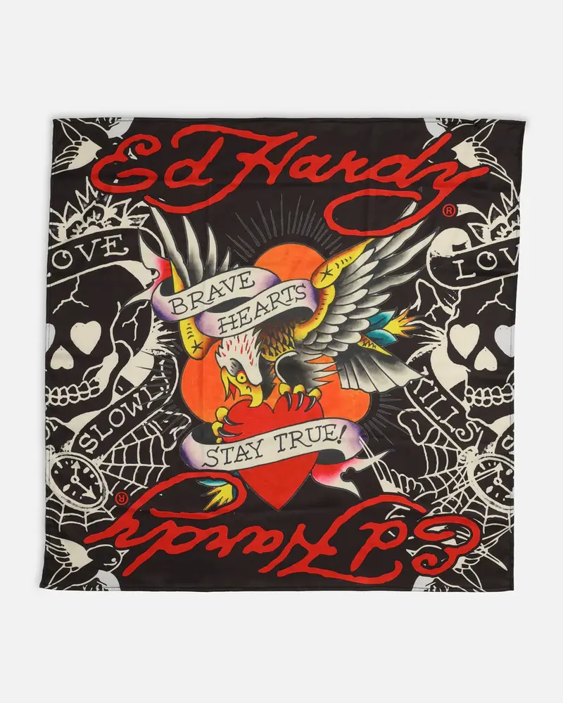 Ed Hardy Stay True Bandana Scarf Black/Multi 1