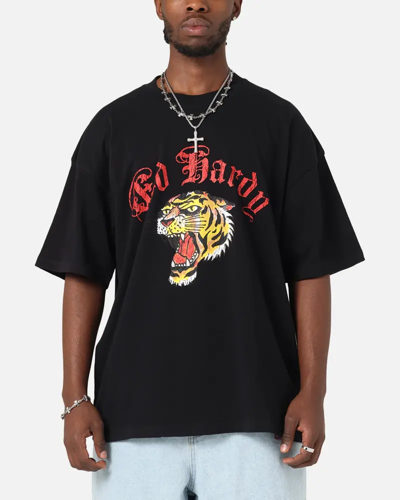 Ed Hardy Tiger Wrath T-Shirt Black 1