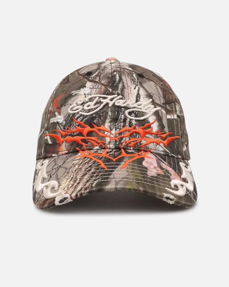 Ed Hardy Tribal Dad Strapback Hat Real Tree Camo 1