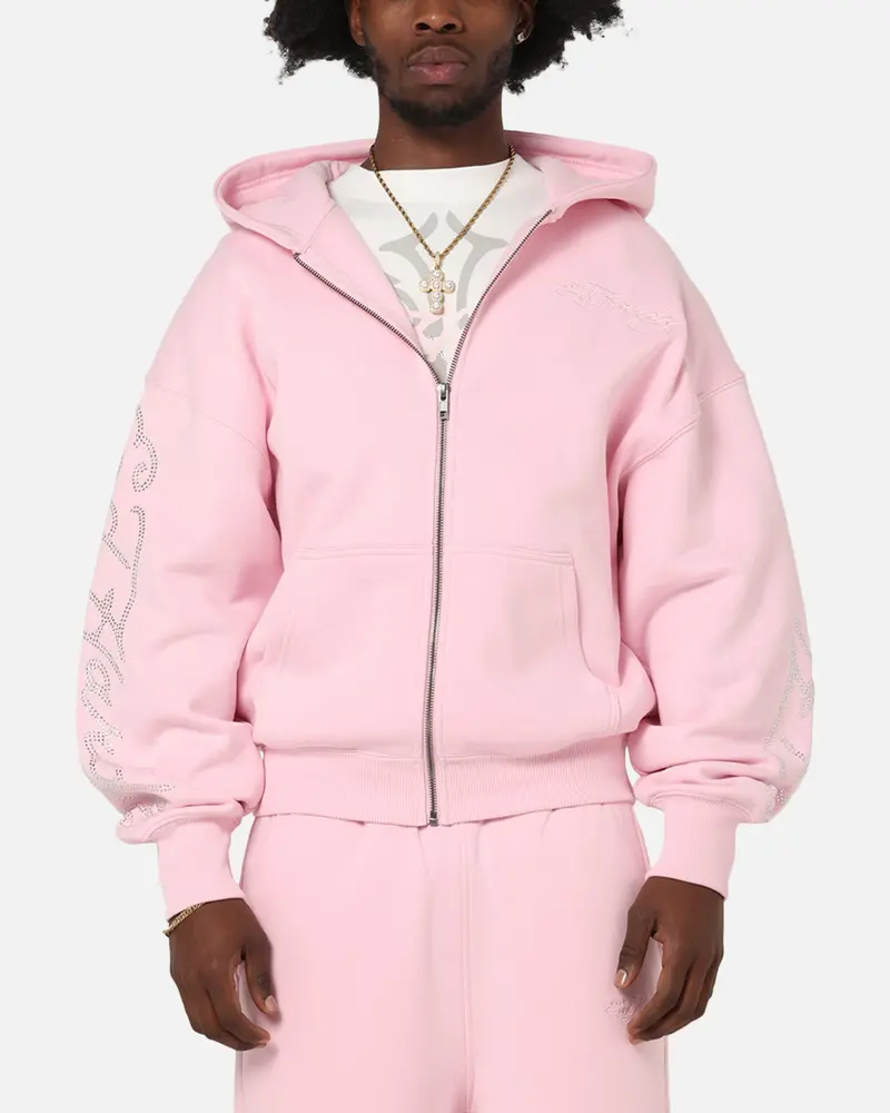 Ed Hardy Trinity Zip Hoodie Pink 1