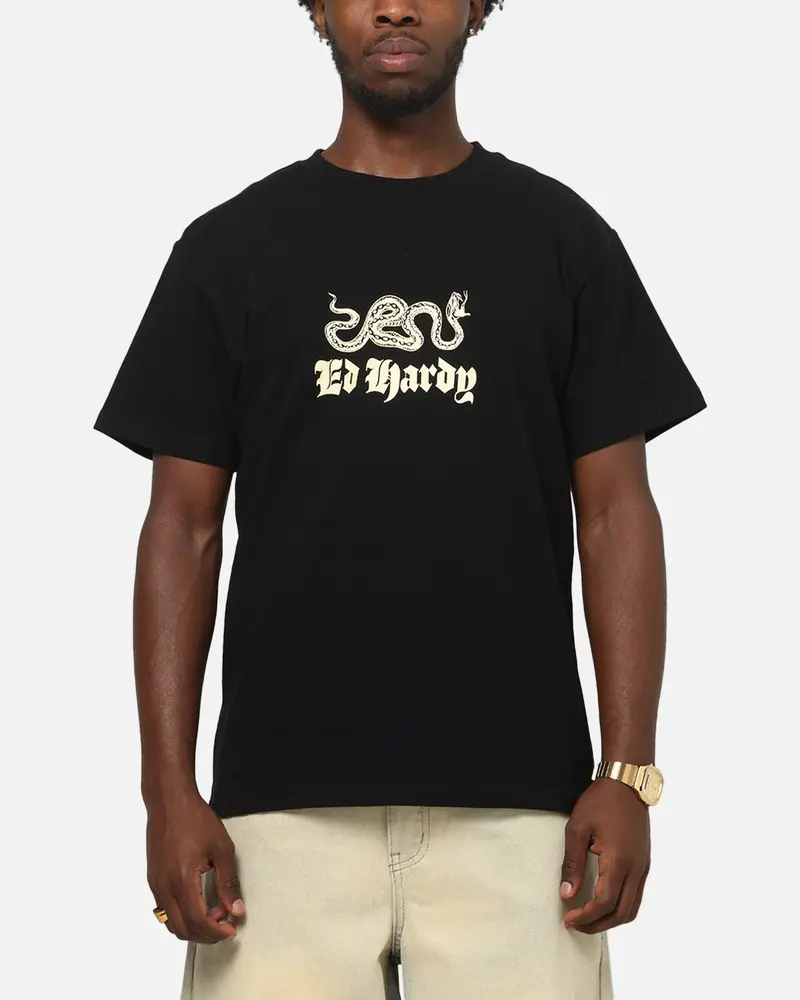 Ed Hardy Venom Fitted T-Shirt Black 1