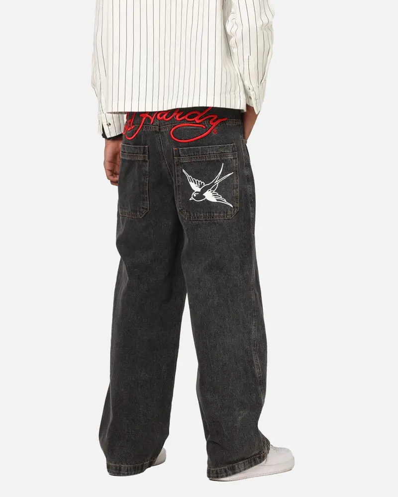 Ed Hardy Wide Leg Jeans Black 1