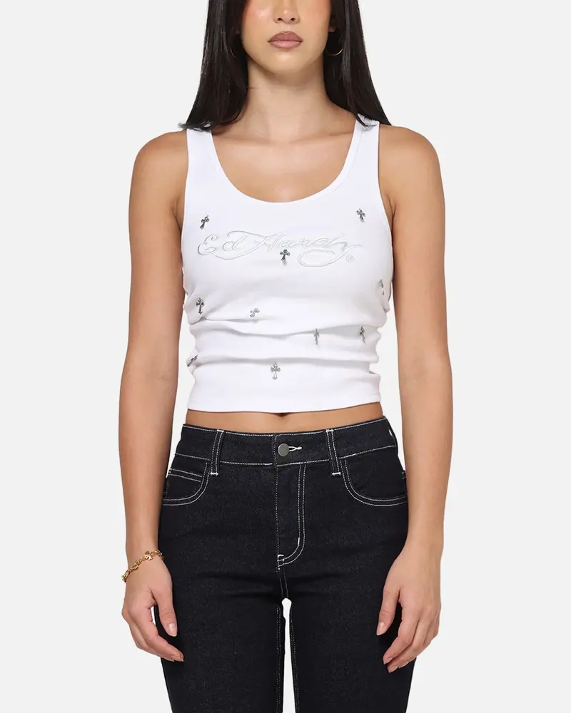 Ed Hardy Women's Eternal Tank White 1