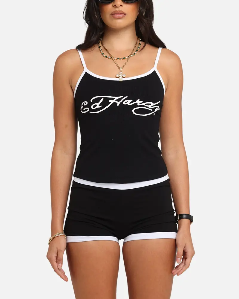 Ed Hardy Women's Logo Camo Singlet Black/White 1