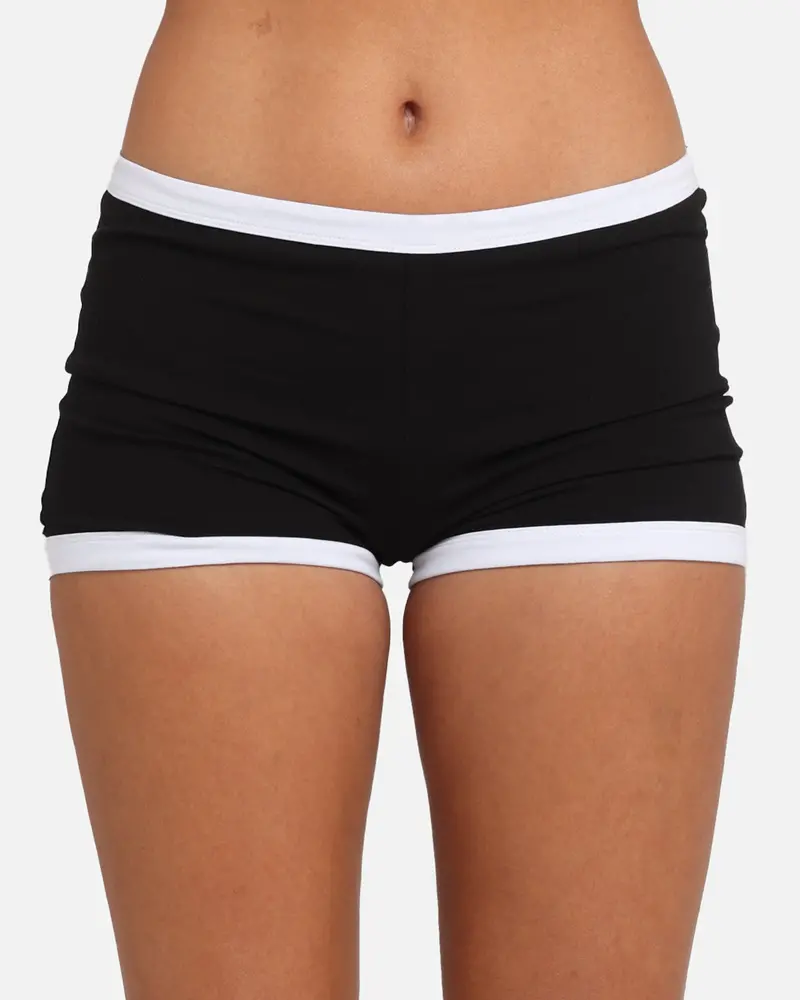 Ed Hardy Women's Logo Mini Shorts Black/White 7