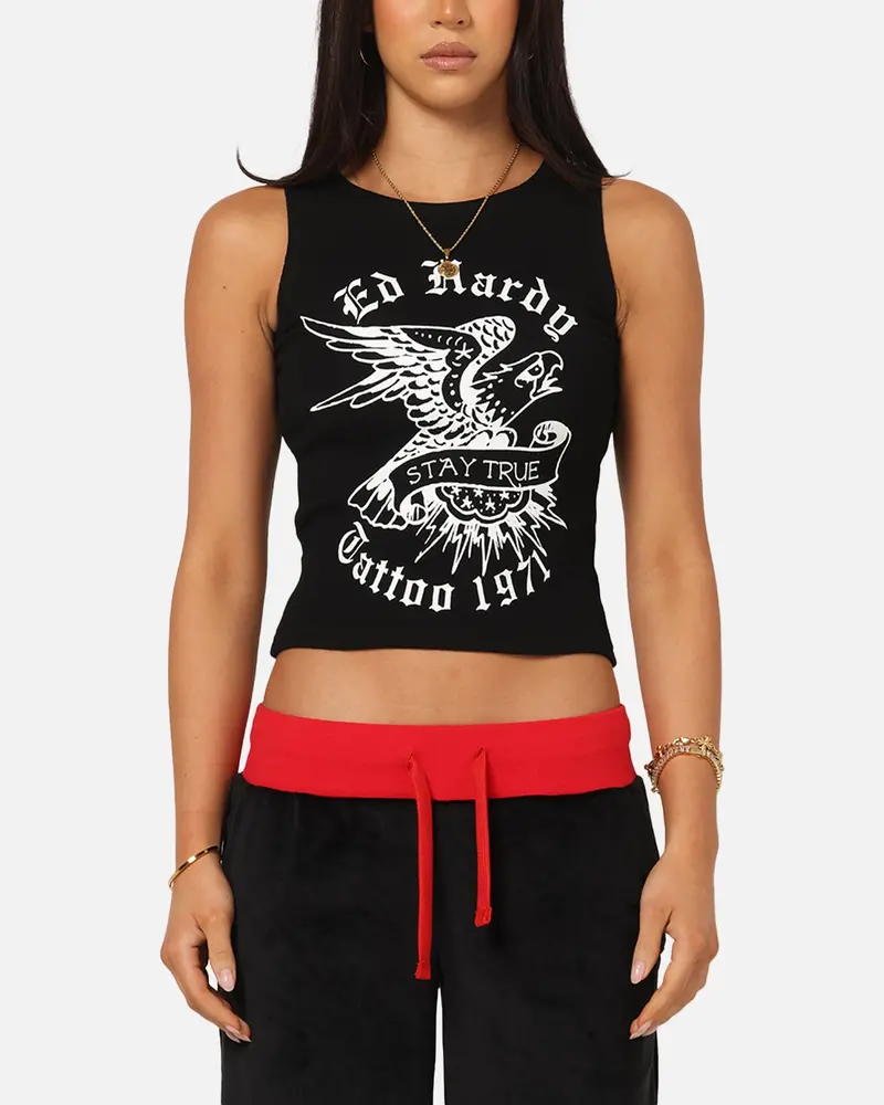 Ed Hardy Women's Stay True Tank Black 1