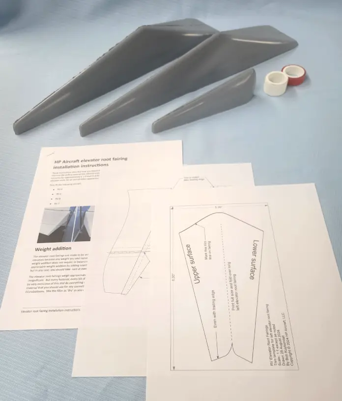 Elevator Root Fairings For Rv 6/7/8 - 1.6 Knot Increase 1