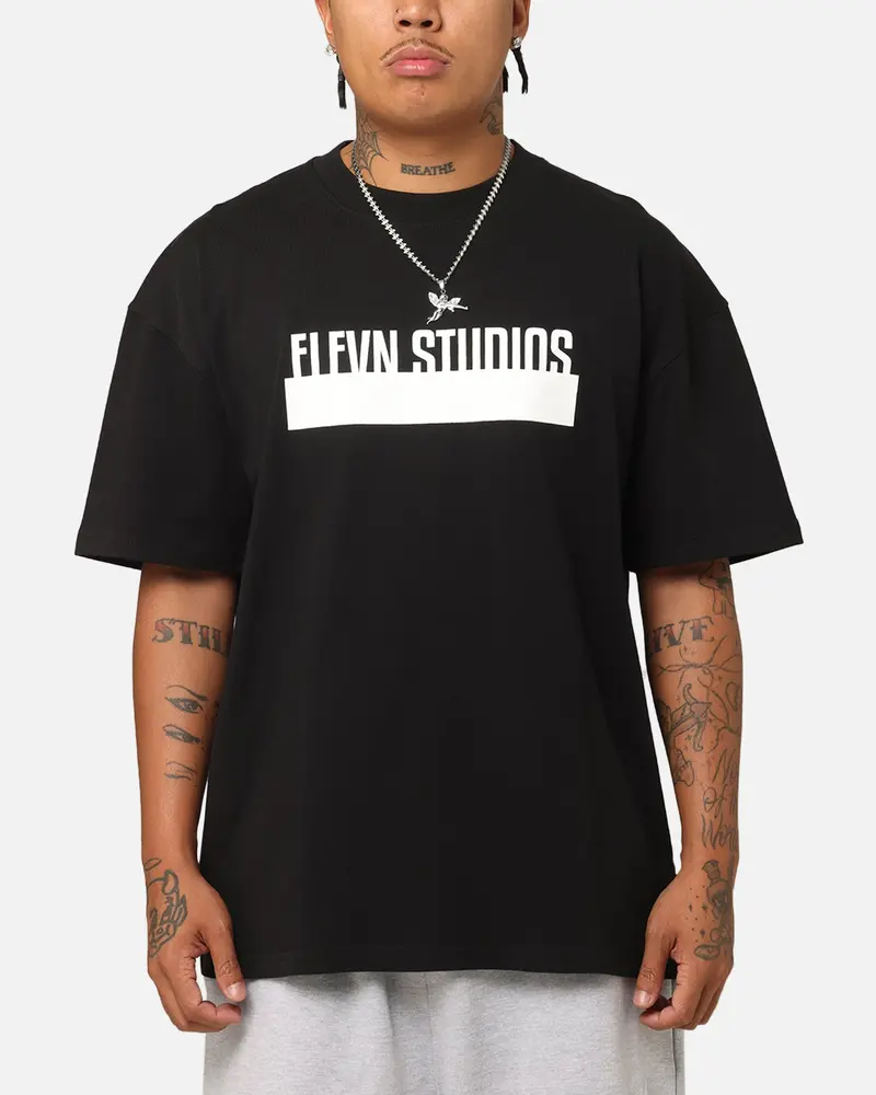Elevn Clothing Co Blocked Out T-Shirt Black 1