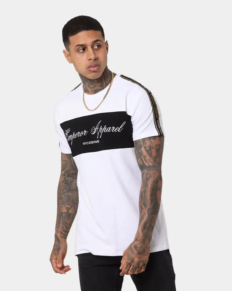 Emperor Apparel Nouveau Hustle Short Sleeve T-Shirt White/Black 1