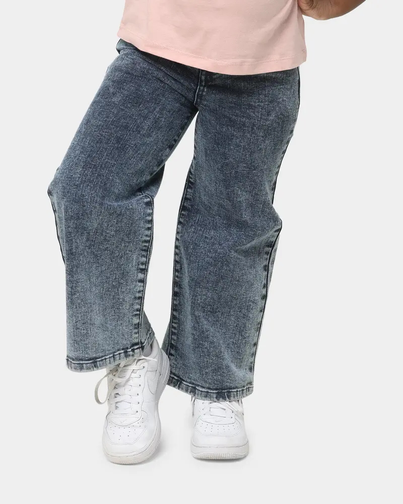 En Es Kid's Forward Baggy Jean Mid Blue 1