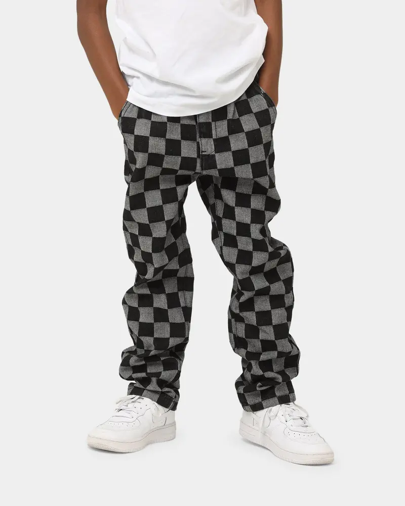 En Es Kids Kid's 90'S Checkerboard Pants Black Check 1