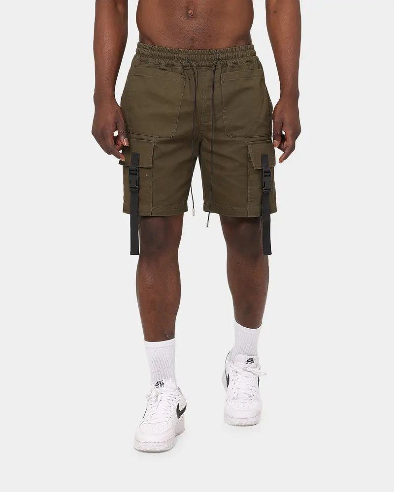 En Es Minister Utility Cargo Shorts Khaki 1