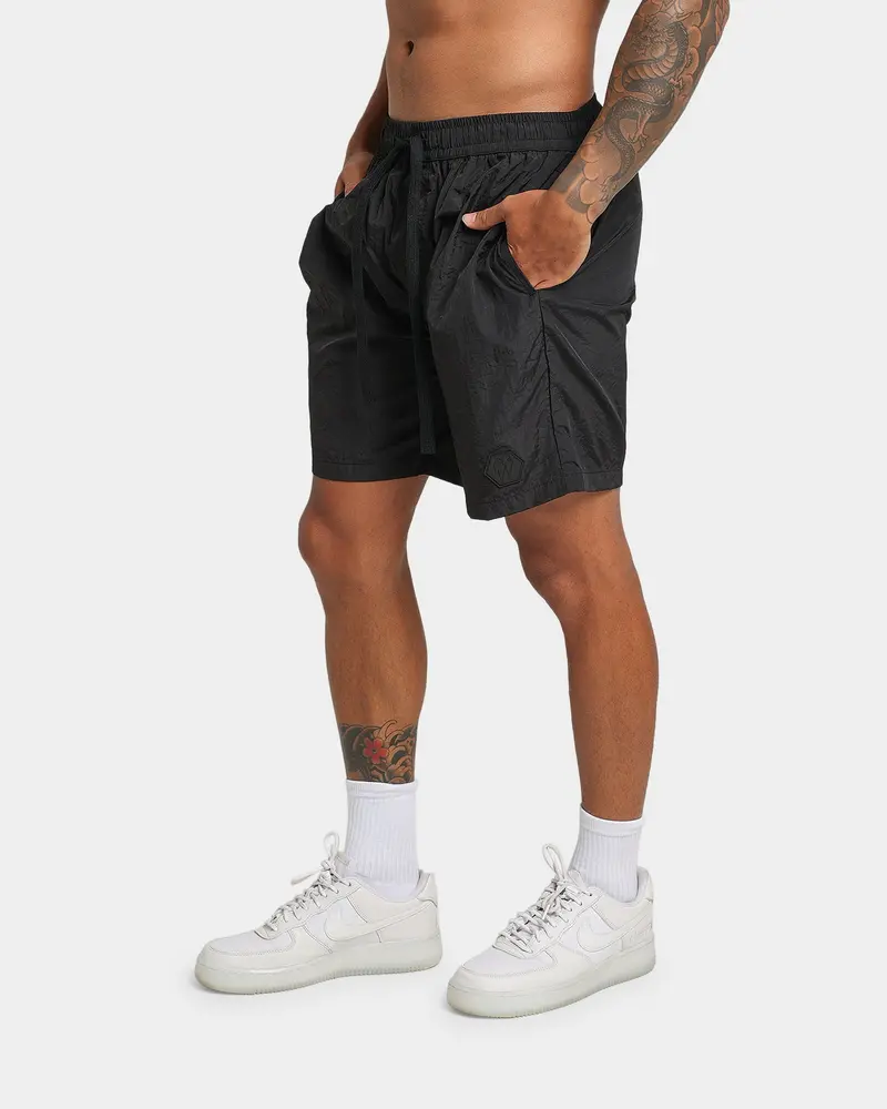 En Es Neptune Beach Shorts Black 1