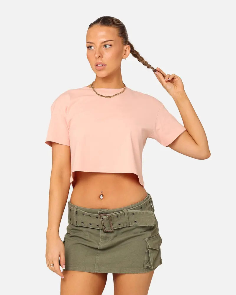 En Es Women's Crop T-Shirt Pale Pink 1