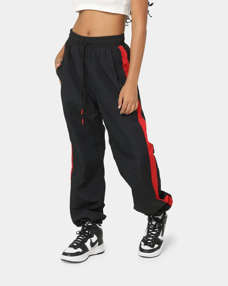 En Es Women's Track And Field Pants Red/Black 1