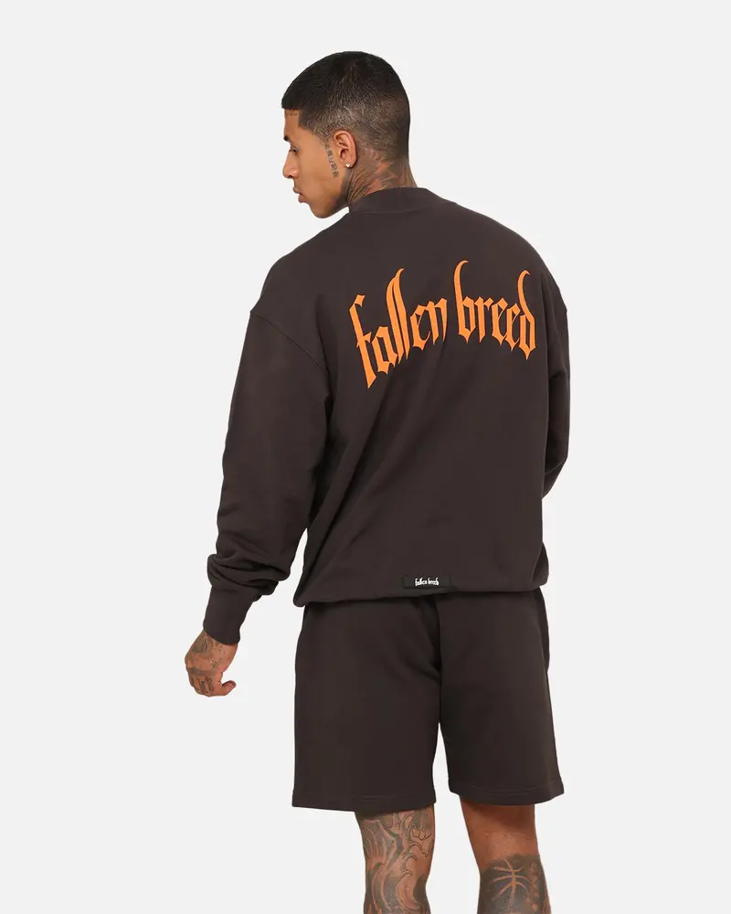 Fallen Breed Monogram Crewneck Dark Charcoal/Orange 1