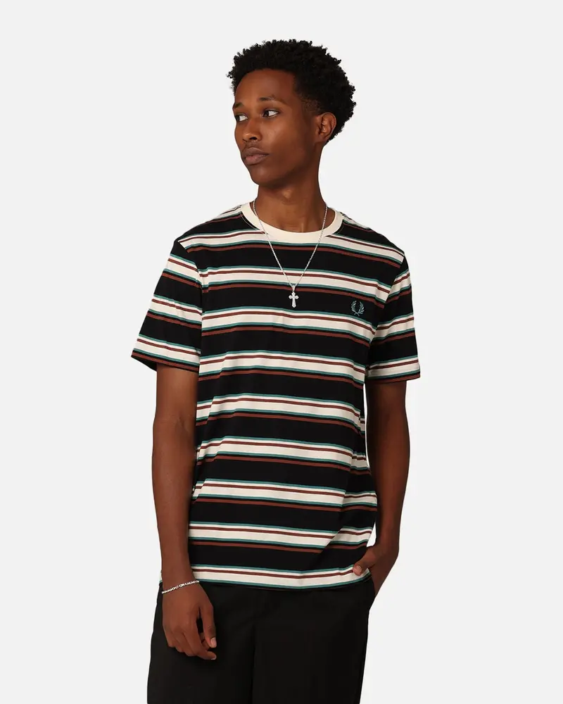 Fred Perry Stripe T-Shirt Ecru 1
