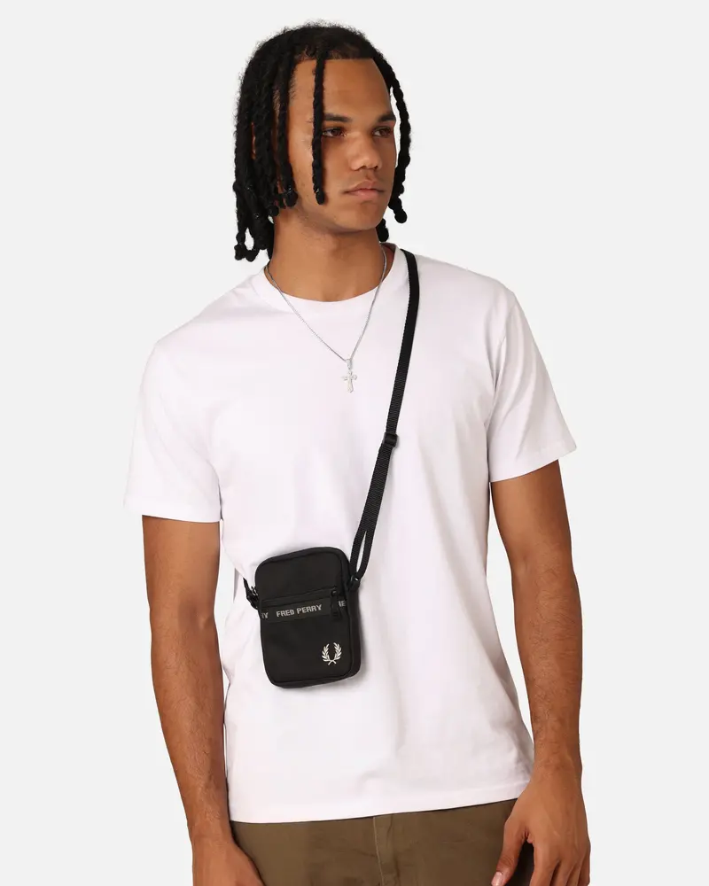 Fred Perry Taped Side Bag Black/Warm Grey 1