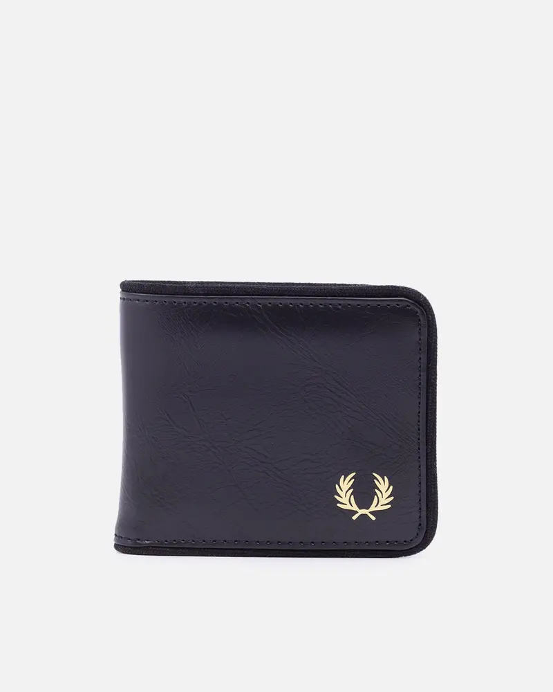Fred Perry Tonal Pu Billfold Wallet Black 1