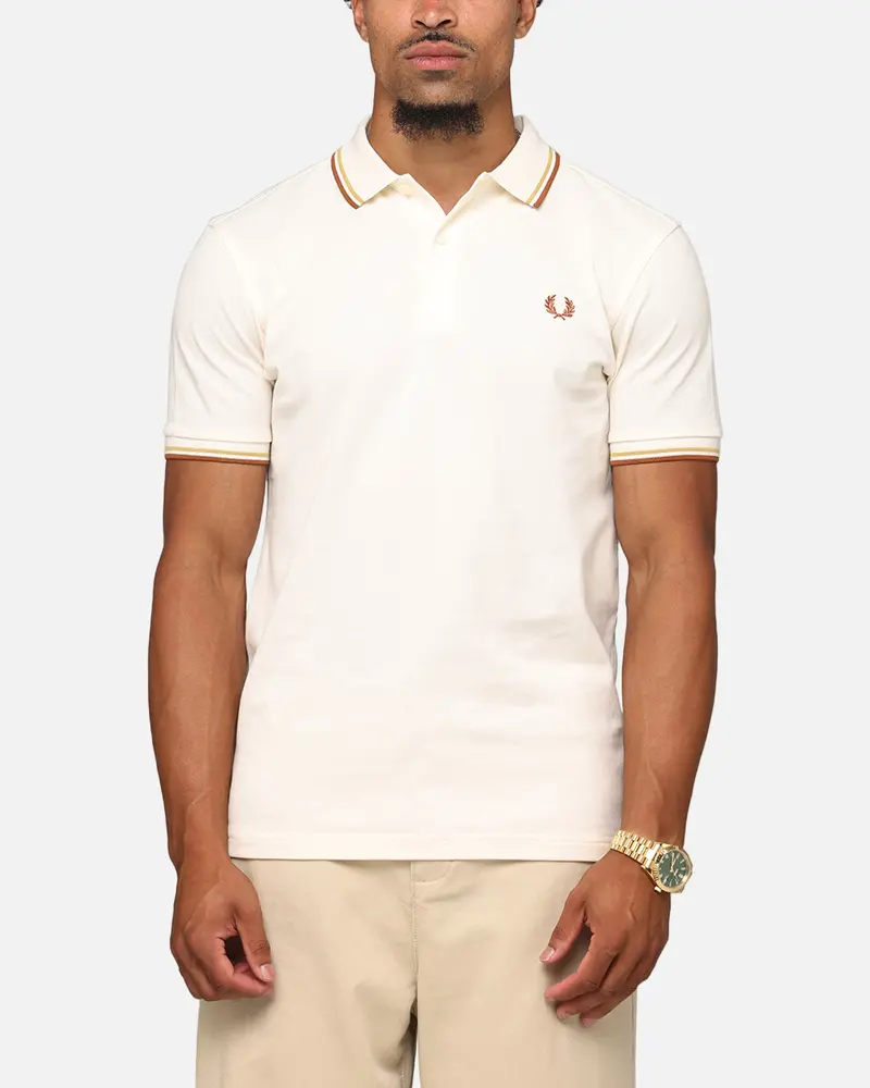Fred Perry Twin Tipped Polo Shirt Ecru 1