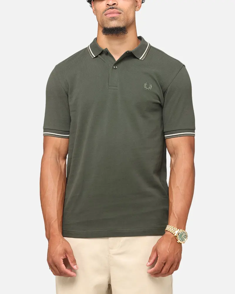 Fred Perry Twin Tipped Polo Shirt Hunter Green 1