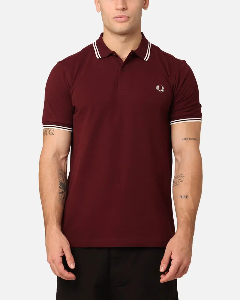 Fred Perry Twin Tipped Polo Shirt Oxblood 1