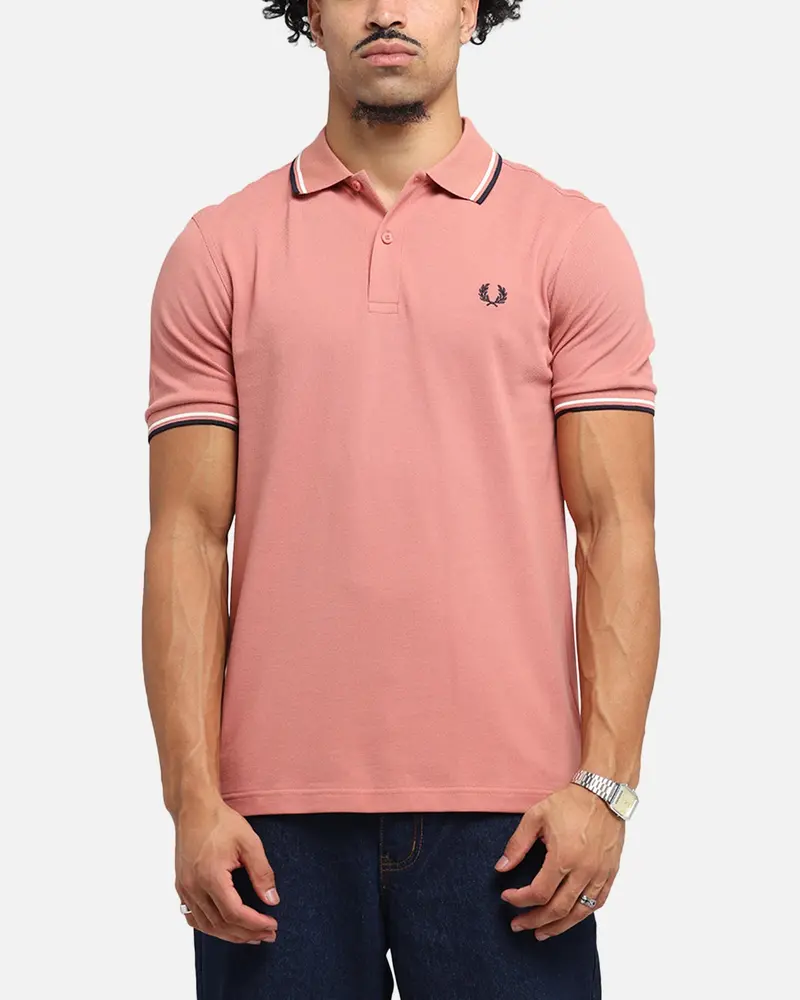 Fred Perry Twin Tipped Polo Shirt Pink 1