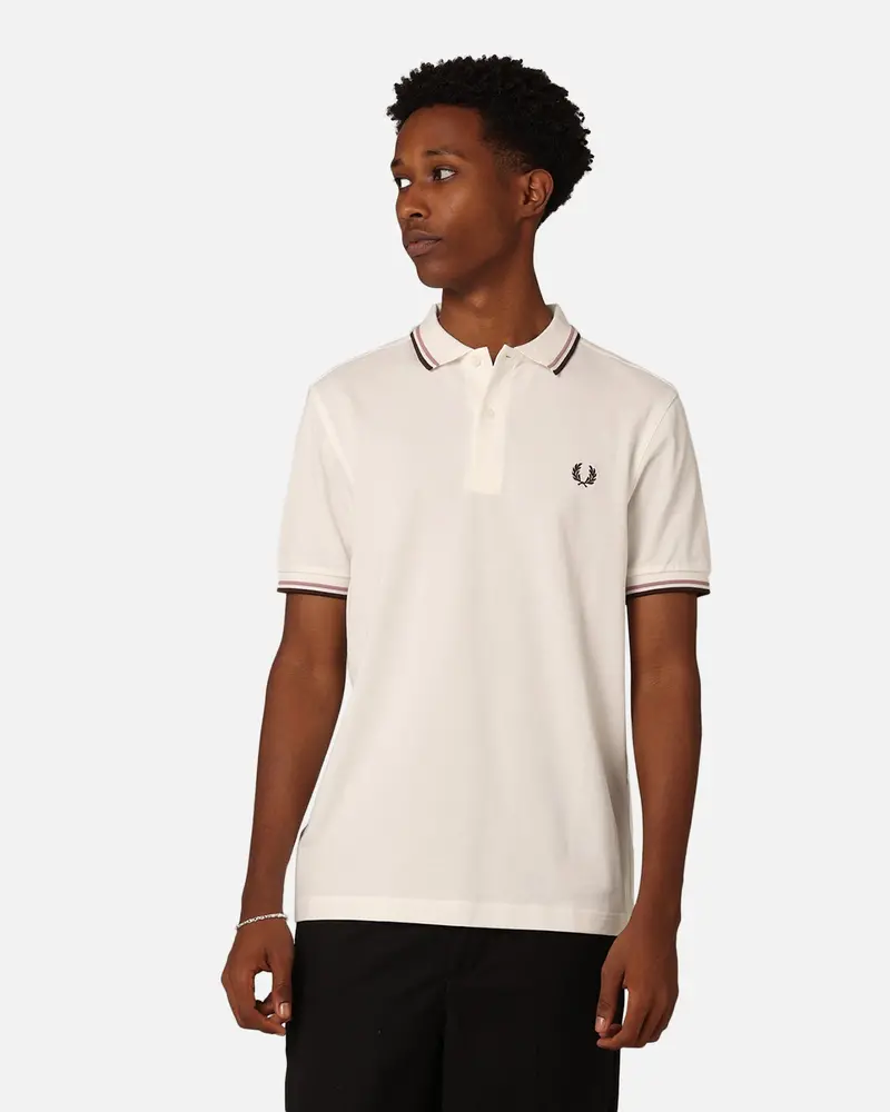 Fred Perry Twin Tipped Polo Shirt Snow White 1