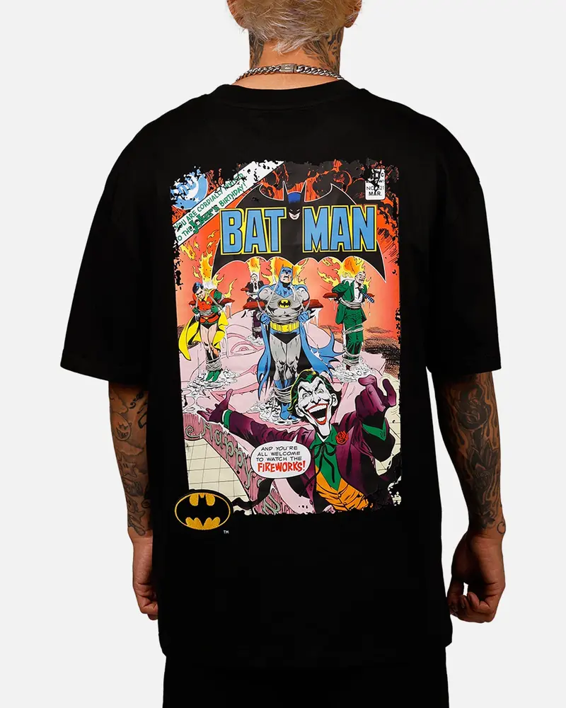 Freeze Max Dc Batman The Joker 'Troublemakers' Fireworks T-Shirt Black 1
