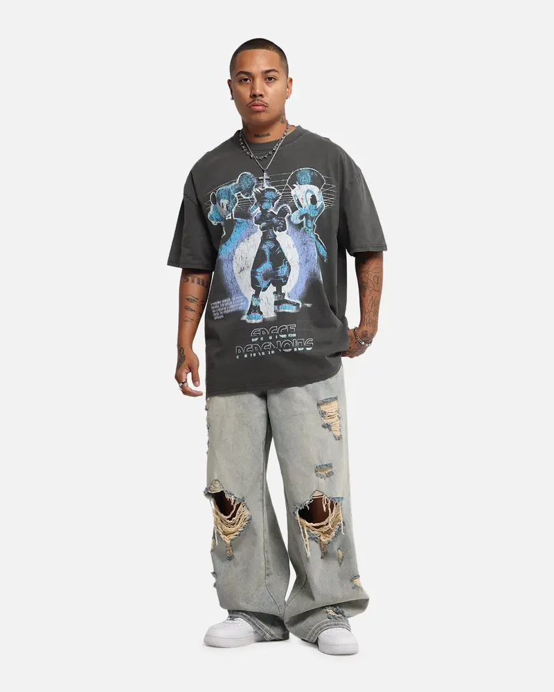 Goat Crew Disney Kingdom Hearts Space Paranoids Heavy T-Shirt Black Wash 3