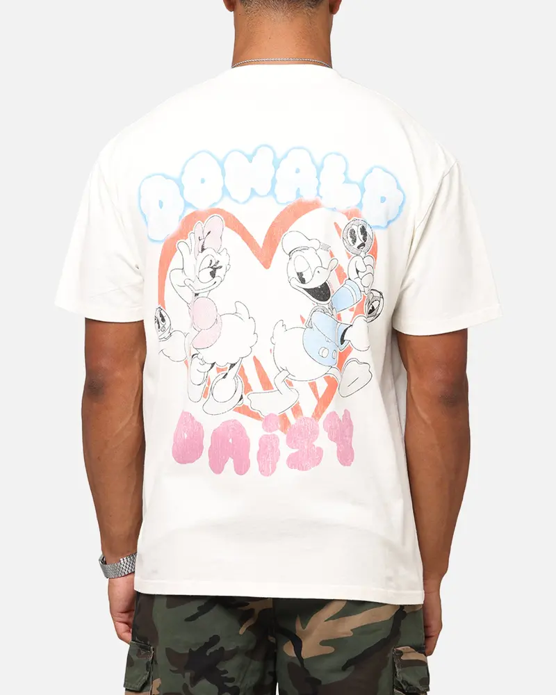 Goat Crew Disney's Daisy Duck & Donald Duck Heavyweight T-Shirt Off White 1