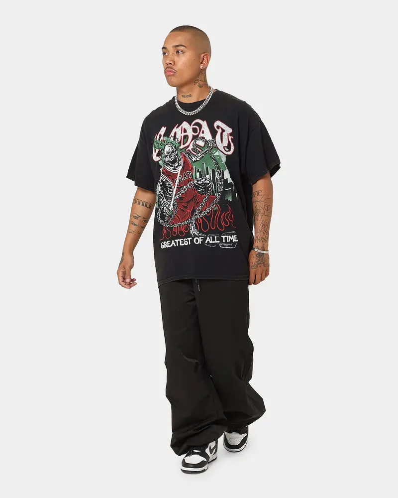 Goat Crew Goat Skull Vintage T-Shirt Black Wash 2