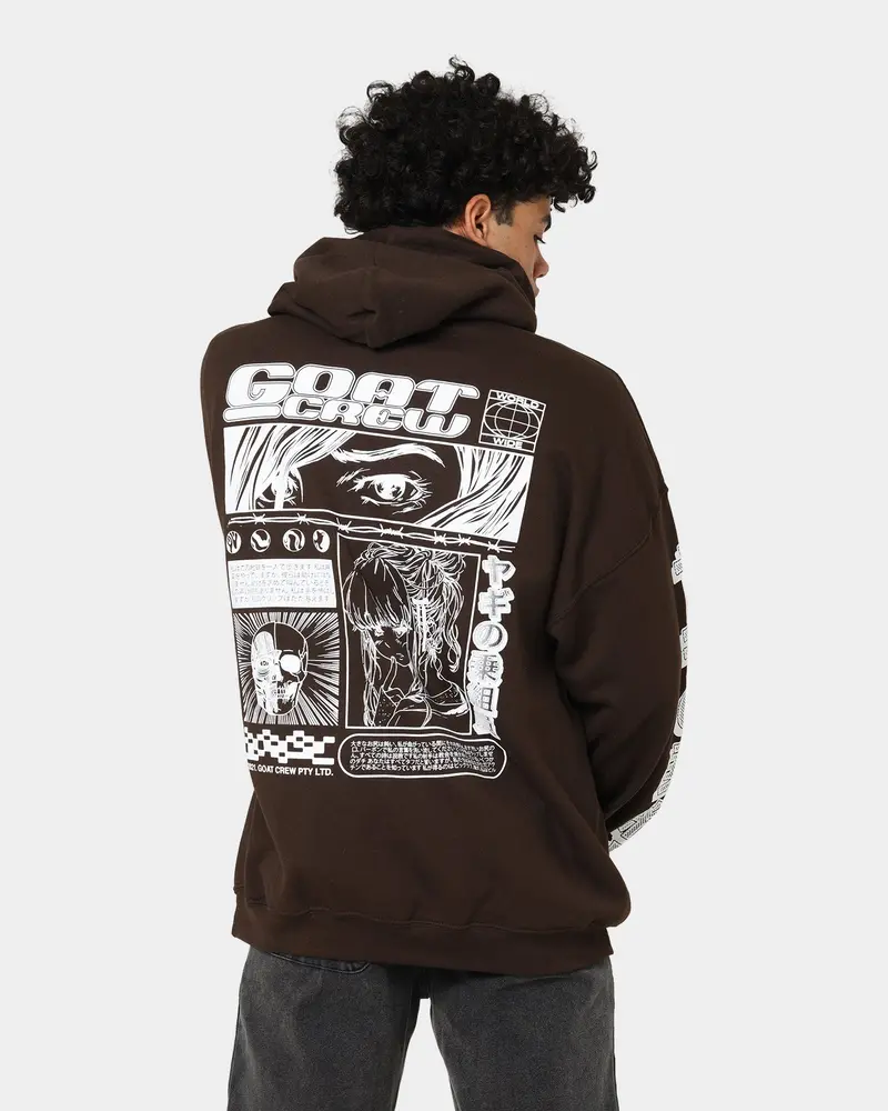 Goat Crew Harajuku Hoodie Brown 1