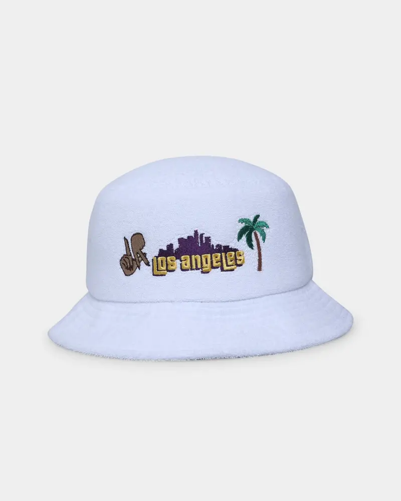 Goat Crew Los Angeles Towel Bucket Hat White 1