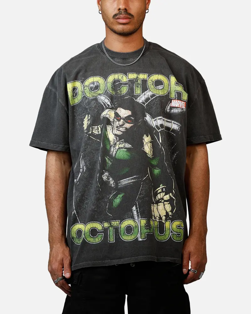 Goat Crew Marvel Villians Doctor Octopus Heavy T-Shirt Black Wash 1