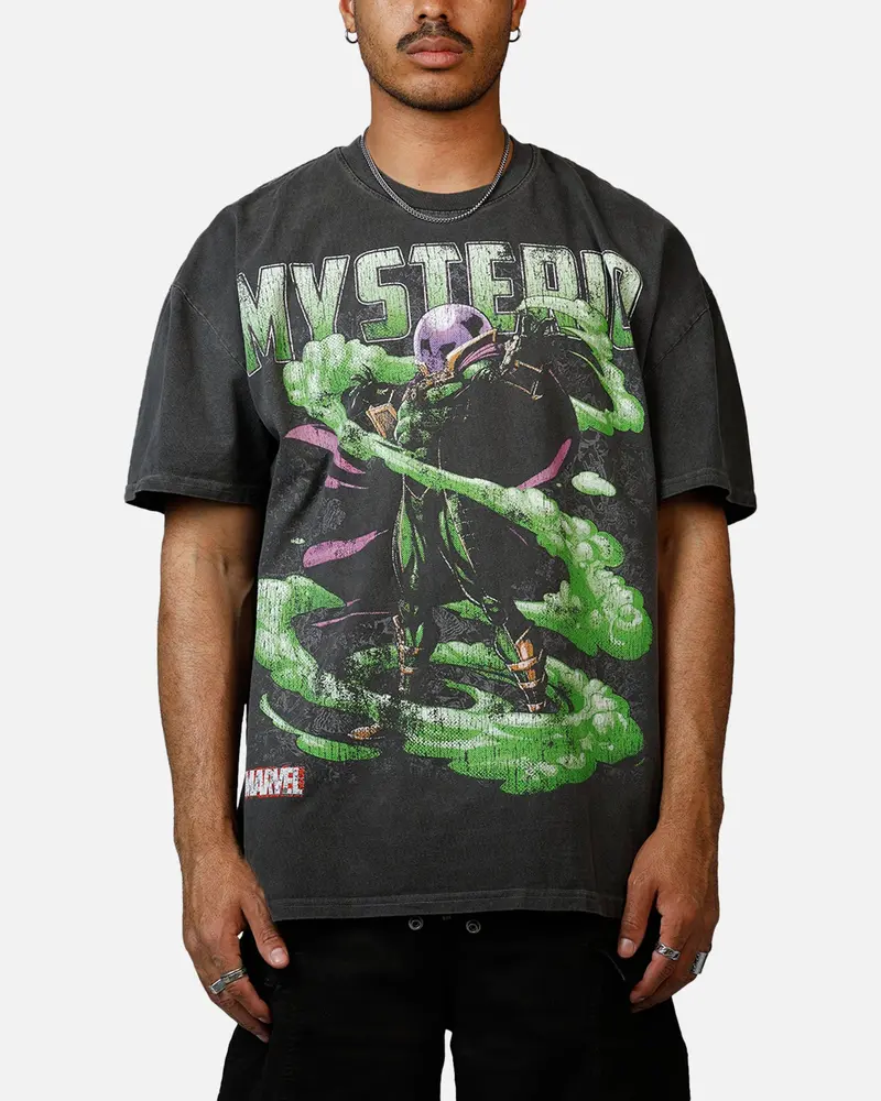 Goat Crew Marvel Villians Mysterio Heavy T-Shirt Black Wash 1