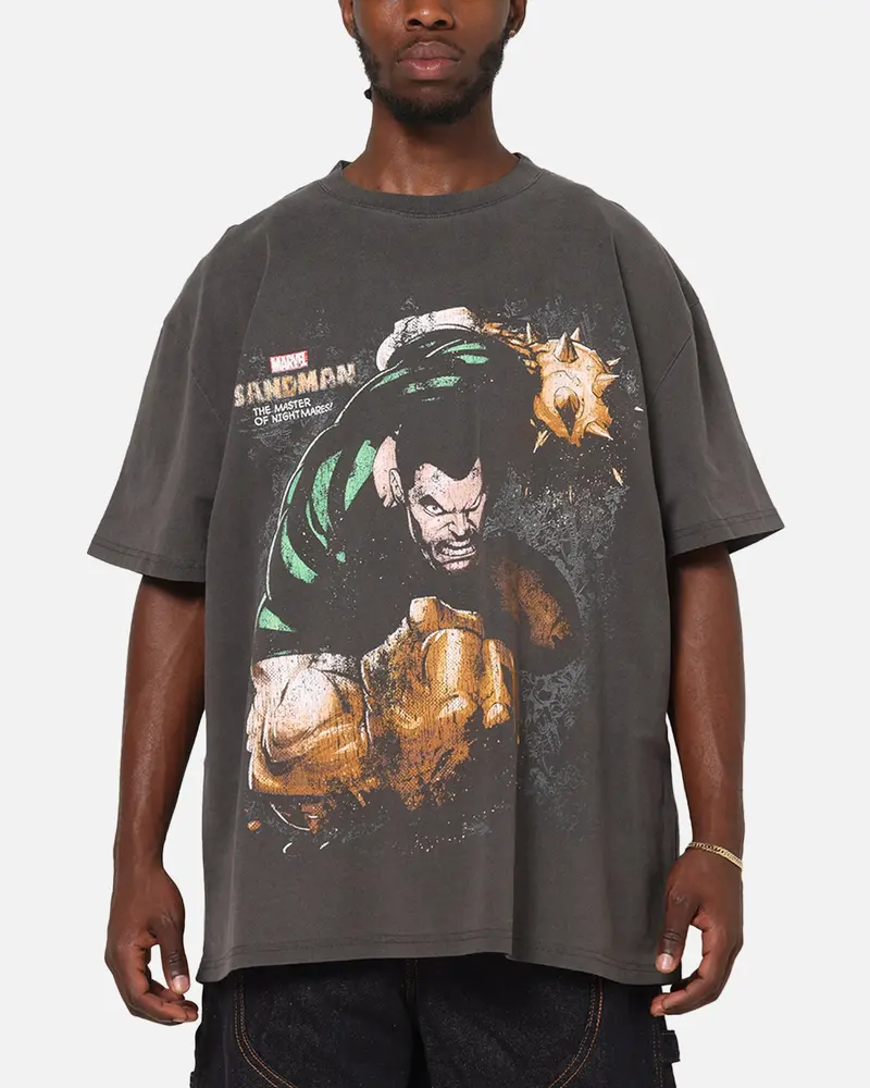 Goat Crew Marvel Villians Sandman Heavy T-Shirt Black Wash 1
